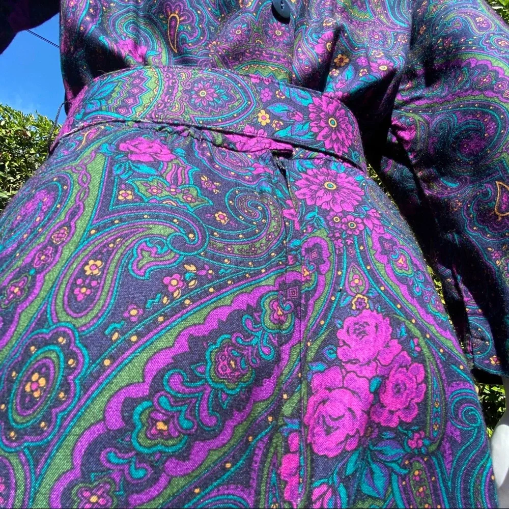 E.D. Michaels Vintage Paisley Long Sleeved Dress - Picture 8 of 11